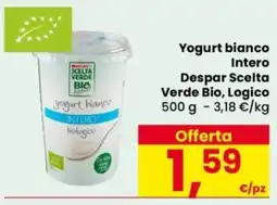 Despar Yogurt bianco Intero Despar Scelta Verde Bio, Logico offerta
