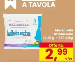 Despar Mozzarella Lattebusche offerta