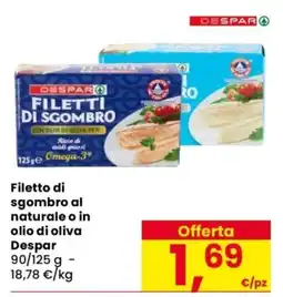 Despar Filetto di sgombro Despar offerta