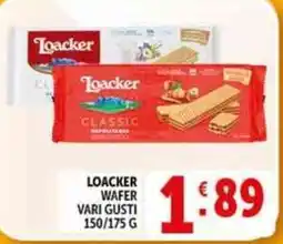 Deco Supermercati Loacker wafer vari gusti offerta