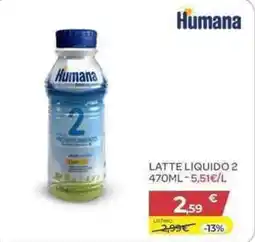 Bimbo Store Humana Latte Liquido 2 offerta
