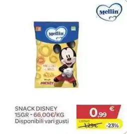 Bimbo Store Snack Disney Mellin offerta