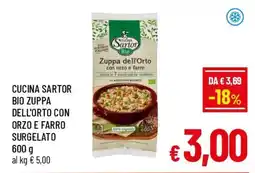 A&O Cucina Sartor Zuppa dell'Orto con orzo e farro offerta