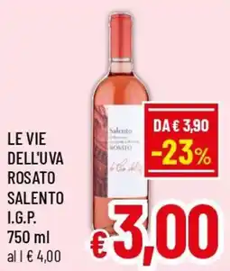 A&O Le Vie dell'uva rosato salento offerta