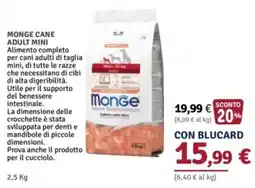 Il Gigante Monge cane adult mini offerta