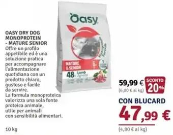 Oasy Dry Dog Monoprotein Mature Senior