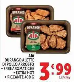 Deco Supermercati Aia durango alette di pollo arrosto offerta