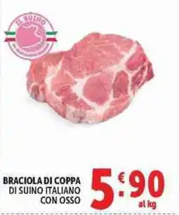 Deco Supermercati Braciola di coppa di suino italiano con osso offerta
