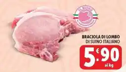 Deco Supermercati Braciola di lombo di suino italiano offerta