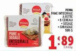 Deco Supermercati Pema pane di segale integrale offerta