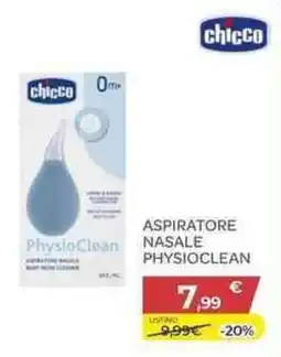 Bimbo Store Chicco Aspiratore nasale PhysioClean offerta