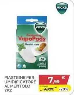 Bimbo Store Vicks Piastrine per umidificatore al mentolo offerta