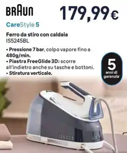 Unieuro Braun Ferro da stiro con caldaia offerta