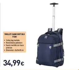 Unieuro Trolley zaino soft blu offerta
