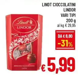 A&O Lindt Lindor latte offerta