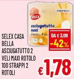 A&O Selex casa bella asciugatutto 2 veli maxi rotolo offerta
