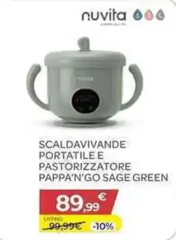 Bimbo Store Scaldavivande portatile e pastorizzatore pappa'n'go sage green offerta