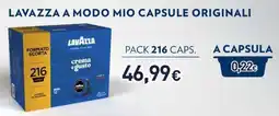 Unieuro Lavazza a modo mio capsule originali offerta