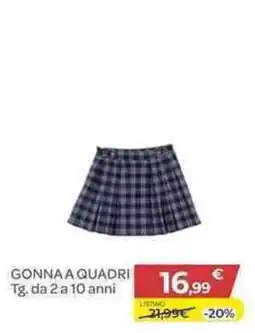 Bimbo Store Gonna a quadri offerta