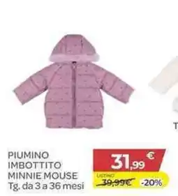 Bimbo Store Piumino imbottito Minnie Mouse offerta