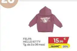 Bimbo Store Felpa Hello Kitty offerta