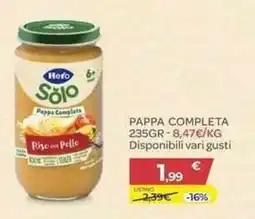 Bimbo Store Hero Solo Pappa Completa Riso con Pelle offerta