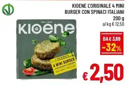 A&O Kioene l'originale 4 mini burger con spinaci italiani offerta