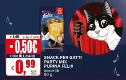 Il Gigante Snack per gatti party mix purina felix offerta