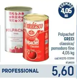 Talento Professional Store Polpachef Greci classica/ pomodoro fine offerta
