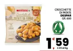 Despar Sicilia Crocchette di patate Despar offerta
