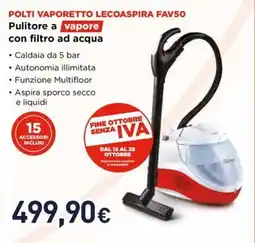 Unieuro Polti Vaporetto Lecoaspira Fav50 offerta