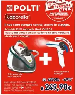Unieuro Polti Vaporella Next VN18.65 offerta