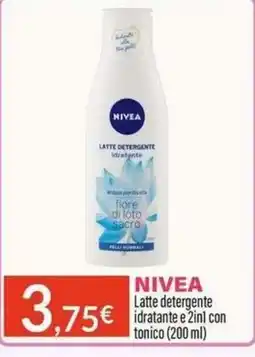 Sanitaria Demma NIVEA Latte detergente idratante 2in1 con tonico offerta