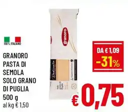 A&O Granoro pasta di semola solo grano di Puglia offerta
