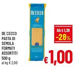 A&O De Cecco pasta di semola formati assortiti offerta