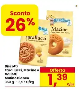 Despar Biscotti Tarallucci, Macine o Galletti Mulino Bianco offerta