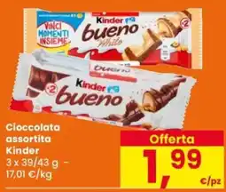 Despar Cioccolata assortita Kinder offerta