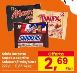 Despar Minis Barrette Snack assortite Snickers/Twix/Mars offerta