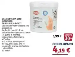 Il Gigante Salviette da dito monouso per pulizia denti Trixie offerta