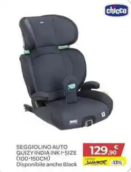 Bimbo Store Chicco Seggiolino Auto Quizy India Ink I-Size offerta