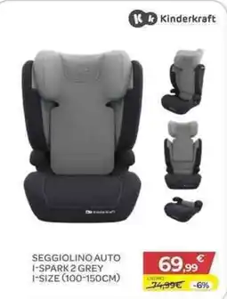 Bimbo Store Seggiolino auto i-spark 2 grey kinderkraft offerta