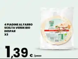 Despar Sicilia Piadine al farro scelta verde bio offerta