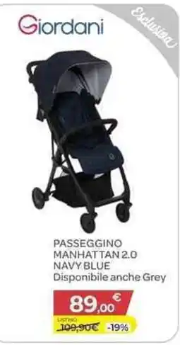Bimbo Store Giordani Passeggino Manhattan 2.0 Navy Blue offerta