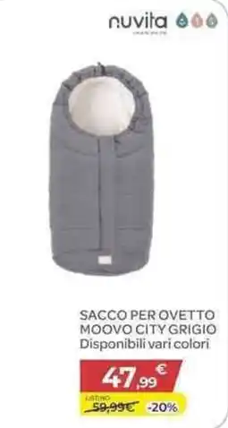 Bimbo Store Sacco per ovetto Moovo City grigio offerta