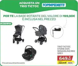Bimbo Store Trio Tictoc Stone con seggiolino Rek Grey offerta