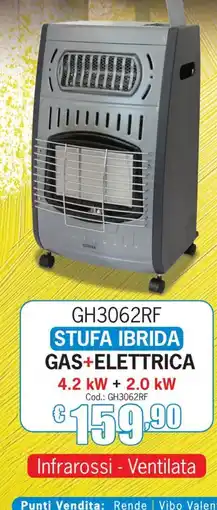 Centro Brico Stufa ibrida gas+elettrica Olima offerta