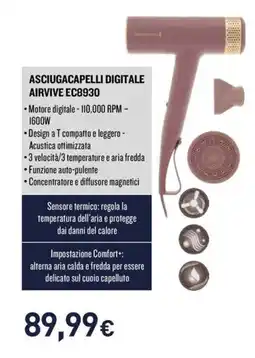 Unieuro Asciugacapelli digitale Airvive EC8930 offerta