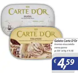 DiMeglio Gelato Carte D'Or tiramisù-stracciatella-crema-panna offerta