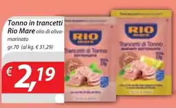 DiMeglio Tonno in trancetti Rio Mare offerta