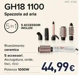 Unieuro Spazzola ad aria GH18 1100 offerta